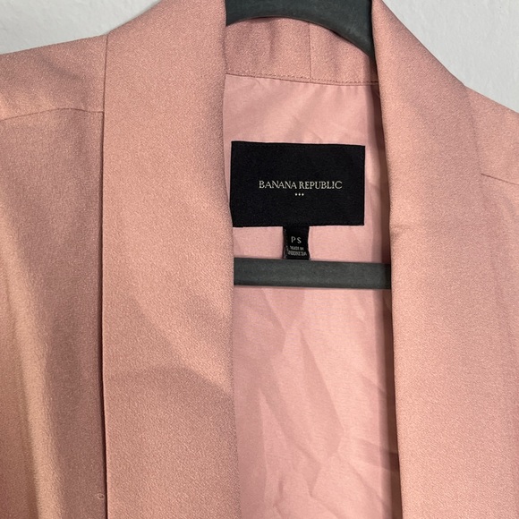 Banana Republic Solid Kimono Style Pink Savannah Clay Open Front Blazer - Picture 2 of 5